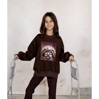 Dievčenská mikina POODLE (Veľkosť 152)