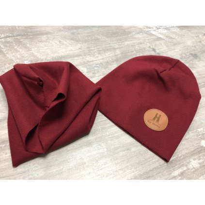 Bavlnená čiapka + tunelový šál