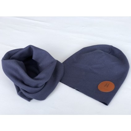 Bavlnená čiapka + tunelový šál