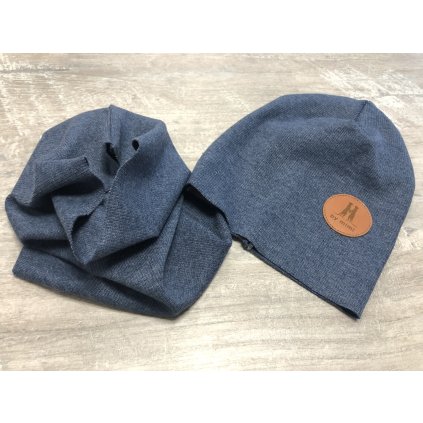 Bavlnená čiapka + tunelový šál