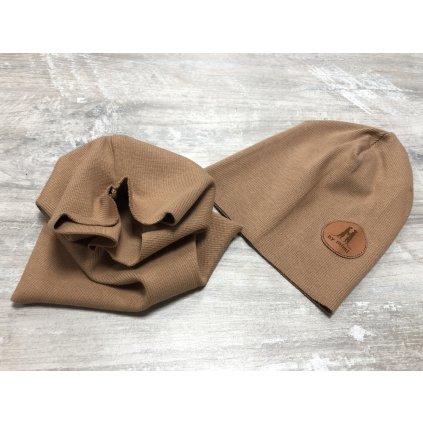 Bavlnená čiapka + tunelový šál