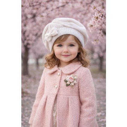 Dievčenská baretka 10124 white