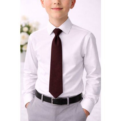 Hnedá chlapčenská kravata