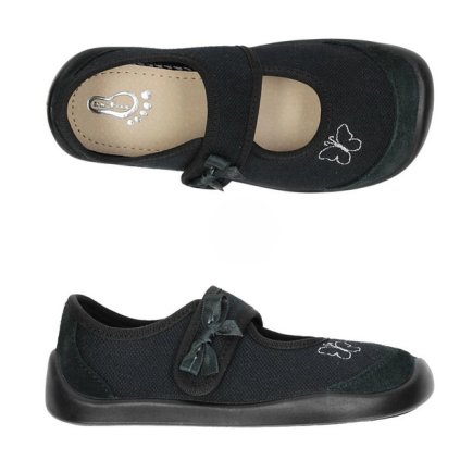 Dievčenské barefoot papučky - Čierna (Veľkosť 31)
