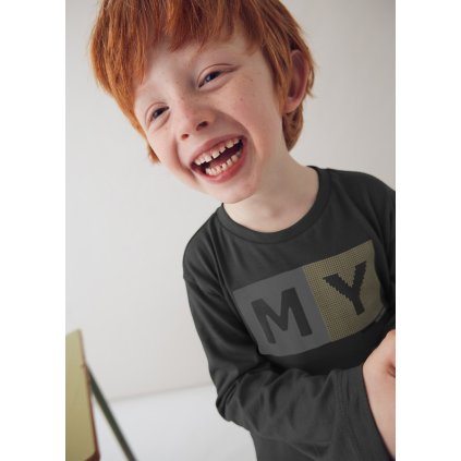Chlapčenské basic tričko - Sivá (Veľkosť 140)