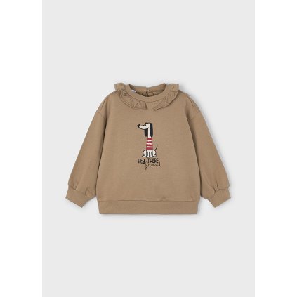 MAYORAL bavlnené dievčenské tričko - Hnedá (Veľkosť 140)