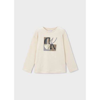 MAYORAL chlapčenské tričko s dlhým rukávom - Cream (Veľkosť 116)
