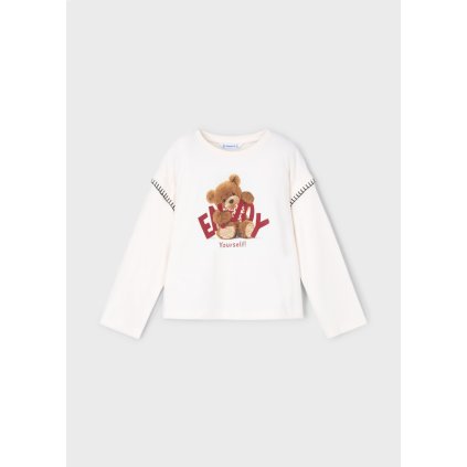 MAYORAL bavlnené dievčenské tričko - Biela (Veľkosť 134)