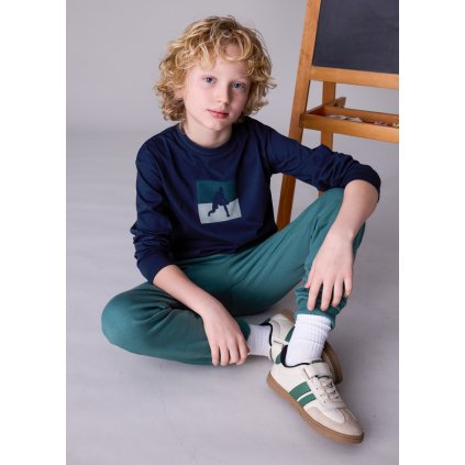 MAYORAL chlapčenské teplákové nohavice - Zelená (Veľkosť 158)