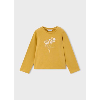 MAYORAL basic dievčenské tričko s dlhým rukávom - Žltá (Veľkosť 134)