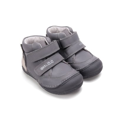 Chlapčenská celokožená obuv D.D.STEP - Sivá (Veľkosť 21)