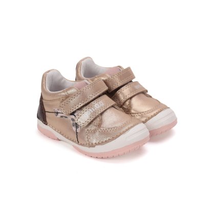 Dievčenské kožené topánky D.D.STEP - Bronzová (Veľkosť 24)