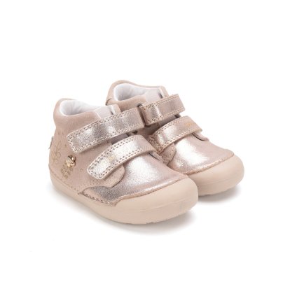 Kožená dievčenská obuv D.D.STEP - Champagne (Veľkosť 22)