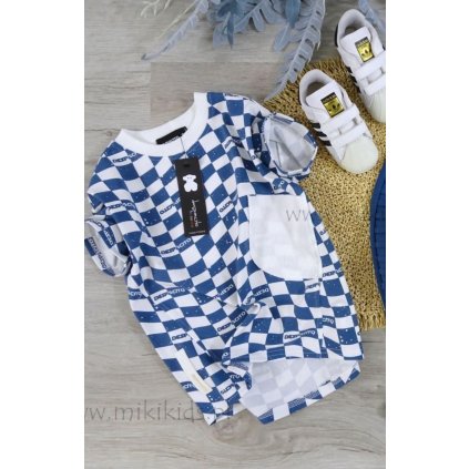 Chlapčenské tričko s krátkym rukávom - Modrá (Veľkosť 98)