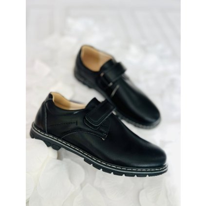 Chlapčenské čierne poltopánky - Čierna (Veľkosť 36)