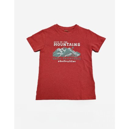 Chlapčenské bavlnené tričko krátky rukáv - Červená (Veľkosť 140)