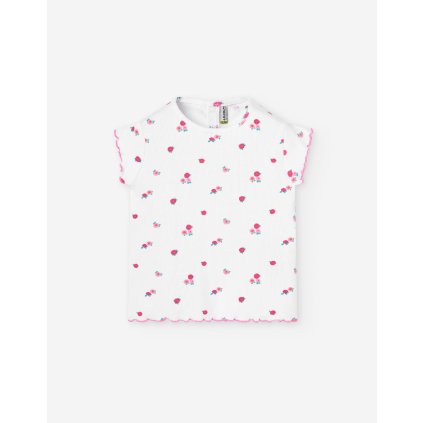 Dievčenské bavlnené tričko - Biela (Veľkosť 80)