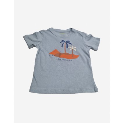 Chlapčenské bavlnené tričko krátky rukáv - Modrá (Veľkosť 86)