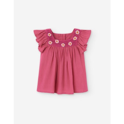Dievčenský letný top - Cyklámenová (Veľkosť 80)