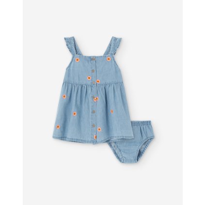 Dievčenské letné šaty - Modrá (Veľkosť 80)