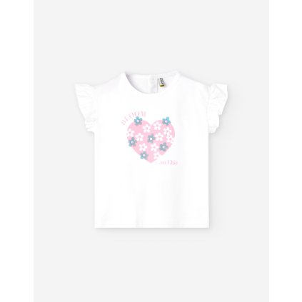 Dievčenské bavlnené tričko - Biela (Veľkosť 86)