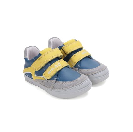 Chlapčenská kožená obuv D.D.STEP - Modrá (Veľkosť 30)