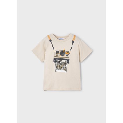 Chlapčenské tričko s krátkym rukávom - Cream (Veľkosť 140)