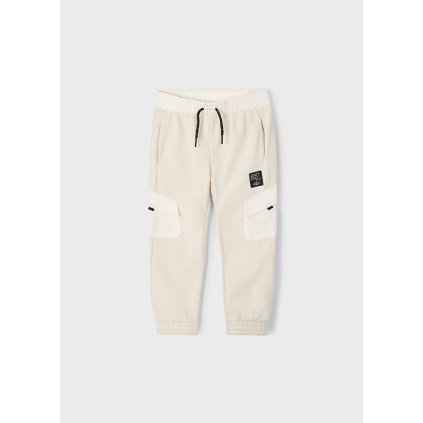 MAYORAL chlapčenské tepláky-kapsáče - Béžová (Veľkosť 134)