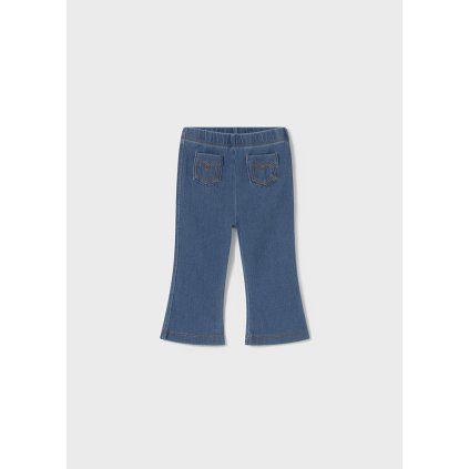 Dievčenské voľné nohavice-jeans efekt - Modrá (Veľkosť 92)