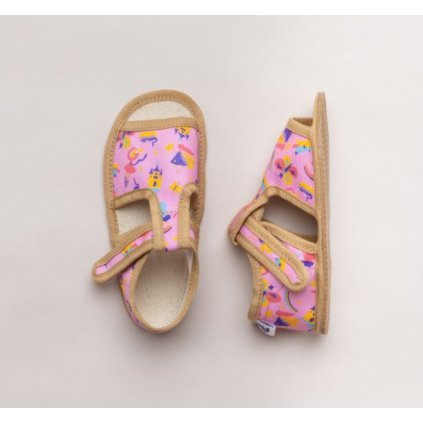 Detské barefoot prezúvky MILASH - SLIM - Ružová (Veľkosť 20)