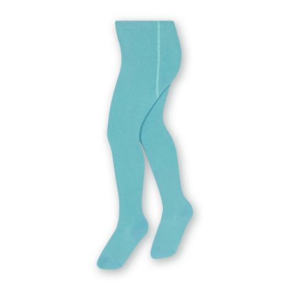 Detské jednofarebené bavlnené pančuchy - Tyrkysová (Veľkosť 116/122)