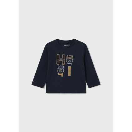 MAYORAL chlapčenské bavlnené tričko s potlačou - Modrá (Veľkosť 86)