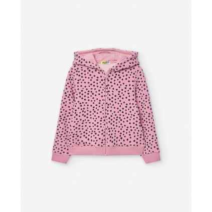 Dievčenská mikina na zips - Ružová (Veľkosť 98)