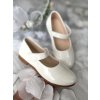 Biele dievčenské balerínky k 1sv.príjímaniu (Veľkosť 33)