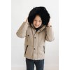 Nepremokavá chlapčenská bunda s kožušinkou - Béžová (Veľkosť 152/158)