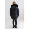 Zimná dievčenská parka s kožušinkou - Čierna (Veľkosť 158/164)