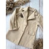 Dievčenský flaušový kabát - Béžová (Veľkosť 152/158)