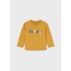 Chlapčenské basic tričko dlhý rukáv - Žltá (Veľkosť 92)