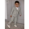 2 dielny bavlnený oblek/set sako+nohavice - Sivá (Veľkosť 86)