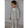 2 dielny bavlnený oblek/set sako+nohavice - Sivá (Veľkosť 86)