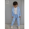 2 dielny bavlnený oblek/set sako+nohavice - Modrá (Veľkosť 92/98)
