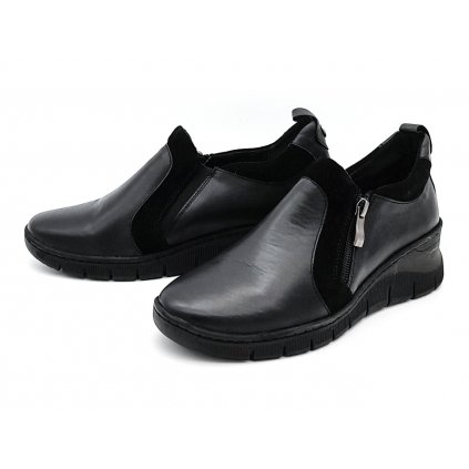 5-1592  černá semiš Labu (Barva černá, Velikost 37)