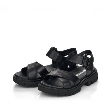 Dámské kožené pantofle D7950-00 Remonte černá