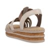 62918-62 Rieker (Barva beige kombi, Velikost 36)