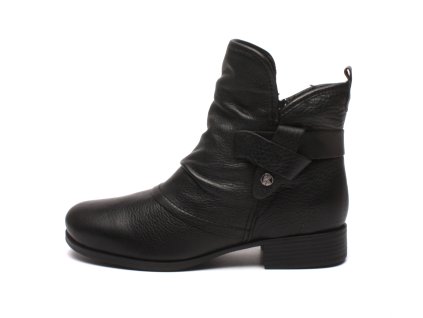 Bottero dámské kotníkové boty 335401 COURO BURNISH PRETO C-PELO (Velikost 37)