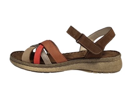 Walk dámské kožené sandály 3096 35710 hnědé