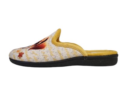 MEDI LINE dámské pantofle 4124.604 žluté s pejskem