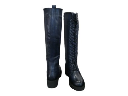 Dámské tmavě modré kozačky WILD 077-44603N V+J
