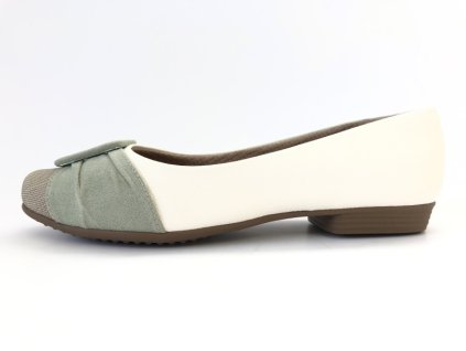 Piccadilly dámské baleríny 251065-4 bílé/zelené
