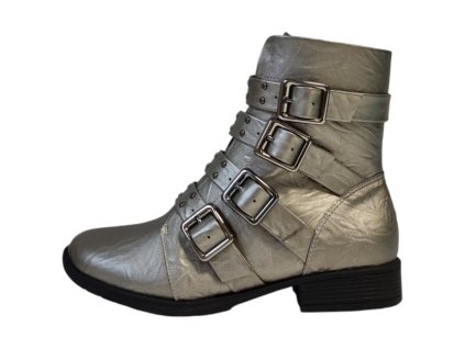 Piccadilly dámské kotníkové boty 653006-1 cínové